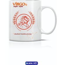 On Dijital Baskı Merkezi Başak Burcu Temalı Beyaz Kupa