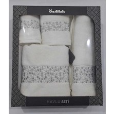 Özdilek Danıela Beyaz Dus Seti Nakışlı-1 G.sım