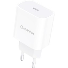 Genax iPhone 15 Pro / 16 Pro / 17 Pro Uyumlu 25W Hızlı Şarj Adaptörü