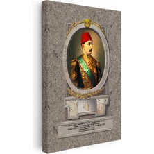 Kanvas Tablo Sultan Mehmed Reşad Üniformalı Portre Osmanlı Tablosu Ev Ofis Duvar Dekoru