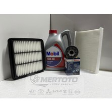 Mobil Kia Ceed Benzinli ( 08-12 ) 10W-40 Yağ - Hava- Polen Bakım Seti