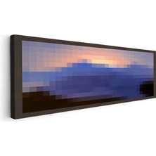 Kanvas Tablo Sunset Dense Piksel Minecraft Tablosu Ev Ofis Salon Duvar Dekoru
