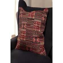 Sofline Kilim Desenli Kırlent Yüzü, Bohem Punch Kırlent Kılıfı, Nostaljik Desen Kırlent (45X45CM)