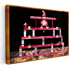 Kanvas Tablo Kong Piksel Minecraft Tablosu Ev Ofis Salon Duvar Dekoru