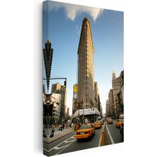 Kanvas Tablo New York Flatiron Binası Şehir Mimari Tablo Ev Ofis Duvar Dekoru