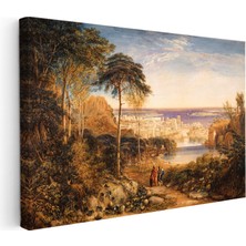 Kanvas Tablo John Martin Kartaca Şehri Manzarası Deniz ve Figür Ressam Tablosu Duvar Dekoru