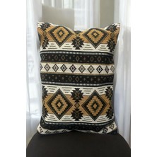 Sofline Kilim Desenli Kırlent Yüzü, Bohem Punch Kırlent Kılıfı, Nostaljik Desen Kırlent (45X45CM)