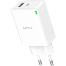 Genax iPhone 15 Pro Max / 16 / 17, Samsung S23 / S24 ve Xiaomi 13 Uyumlu 45W Hızlı Şarj Adaptörü