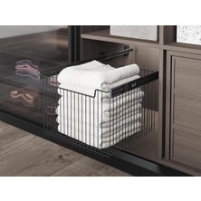 Starax Raylı Çok Amaçlı Sepet Antrasit Büyük Boy