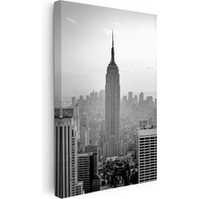 Kanvas Tablo New York Gökdelenler ve Empire State Şehir Mimari Tablo Ev Ofis Duvar Dekoru