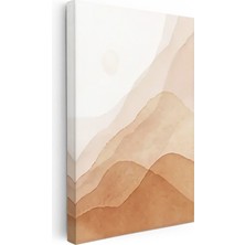 Kanvas Tablo Belirgin Dağ Hattı Minimalist Manzara Tablosu Ev Ofis Duvar Dekoru
