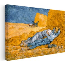 Kanvas Tablo Vincent Van Gogh Samanlıkta Uyuyanlar Ressam Tablosu Duvar Dekoru