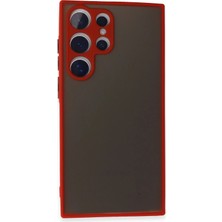 Mey Ithalat®  Samsung Galaxy S24 Ultra Kılıf Montreal Silikon Kapak - Kırmızı