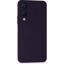 Mey Ithalat®  Vivo Y17S Kılıf Nano Içi Kadife Silikon - Mor