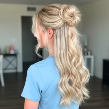 Fiber Sen Dalgalı Yarım Ay + 2 Yan Çıt Çıt / Balköpüğü Platin Röfleli