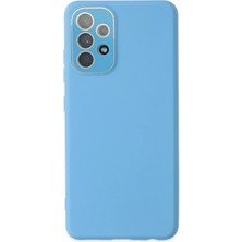 Mey Ithalat®  Samsung Galaxy A53 5g Kılıf Lansman Glass Kapak - Mavi