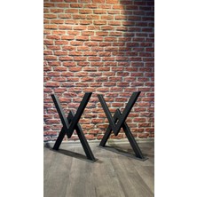Poyraz Metal Modern W Masa Metal Ayağı – 70X70 cm