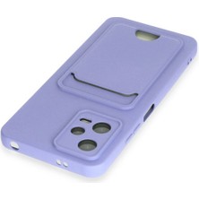 Mey Ithalat®  Xiaomi Poco X5 5g Kılıf Kelvin Kartvizitli Silikon - Lila
