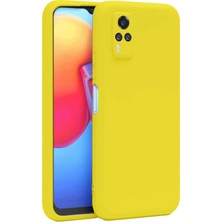 Mey Ithalat®  Vivo Y53S Kılıf Nano Içi Kadife Silikon - Sarı