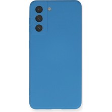 Mey Ithalat®  Samsung Galaxy S21 Fe Kılıf Nano Içi Kadife Silikon - Mavi