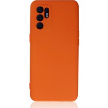 Mey Ithalat®   Reno 6 Kılıf Nano Içi Kadife Silikon - Turuncu
