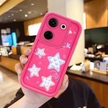 HONTINGA Tecno Camon 20 Pro 4G ile Uyumlu Kılıfı Düşüme Önleyici Basitlik Anti Düşme Kamera Korumali Şirin Kedi Desen Gül Kırmızı Yumuşak Silikon Telefon Kılıfı Kadın ve Erkek Için Uygundur K8-0064