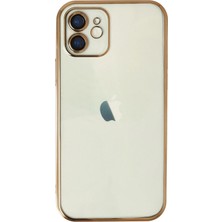 Mey Ithalat®  iPhone 11 Kılıf  Lensli Silikon - Gold