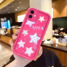 HONTINGA iPhone 12 ile Uyumlu Kılıfı Düşüme önleyici Basitlik Anti Düşme Kamera Korumali Renkli Yıldızlar Desen Gül Kırmızı Yumuşak Silikon Telefon Kılıfı Kadın ve erkek için uygundur K8-0064