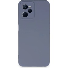 Mey Ithalat®  Realme C35 Kılıf Nano Içi Kadife Silikon - Gri