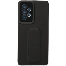 Mey Ithalat®  Samsung Galaxy A53 5g Kılıf Mega Standlı Silikon - Siyah