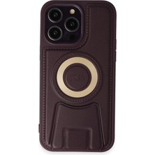 Mey Ithalat®  iPhone 14 Pro Kılıf Merkür Magneticsafe Standlı Kapak - Derin Mor