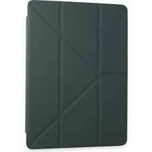 Mey Ithalat®  Samsung Galaxy T870 Tab S7 11 Kılıf Kalemlikli Mars Tablet Kılıfı - Koyu Yeşil