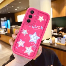 HONTINGA Samsung Galaxy S25 Plus ile Uyumlu Kılıfı Düşüme Önleyici Basitlik Anti Düşme Kamera Korumali Şirin Kedi Desen Gül Kırmızı Yumuşak Silikon Telefon Kılıfı Kadın ve Erkek Için Uygundur K8-0064