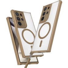 Mey Ithalat®  Samsung Galaxy S23 Ultra Kılıf Enka Magsafe Silikon Kılıf - Desert