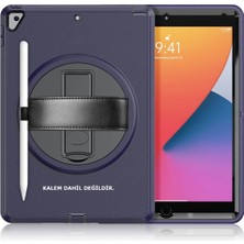 Mey Ithalat®  iPad 10.2 (7.nesil) Kılıf Hand Strap Tablet Kılıfı - Lacivert