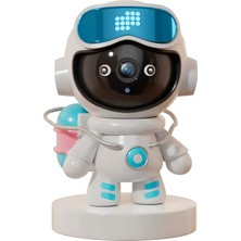 Smayling Robot Tasarımlı Akıllı Wifi Güvenlik Kamerası 1080P 2mp 360° Hareket Takipli Gece Görüşlü Ip Kamera