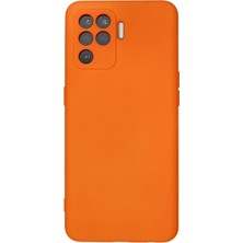 Mey Ithalat®   Reno 5 Lite Kılıf Nano Içi Kadife Silikon - Turuncu