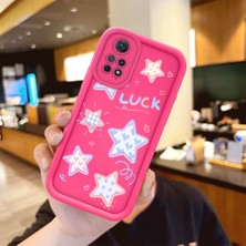 HONTINGA Redmi Note 12 Pro 4G ile Uyumlu Kılıfı Düşüme Önleyici Basitlik Anti Düşme Kamera Korumali Şirin Kedi Desen Gül Kırmızı Yumuşak Silikon Telefon Kılıfı Kadın ve Erkek Için Uygundur K8-0064