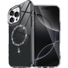 Mey Ithalat®  Apple iPhone 14 Pro Max Live Diamond Magsafe Kapak - Siyah