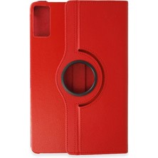 Mey Ithalat®  Xiaomi Redmi Pad Se Kılıf 360 Tablet Deri Kılıf - Kırmızı