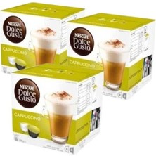 Nescafe Dolce Gusto Kapsül Kahve Cappuccino 16 Kapsül x 3 Adet Premium Tat Deneyimi