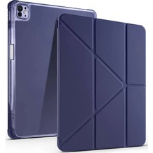 Mey Ithalat®  iPad Air 13 (2024) Kılıf Kalemlikli Mars Tablet Kılıfı - Lacivert