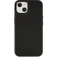 Mey Ithalat®  iPhone 14 Plus Kılıf Asya Deri Silikon - Siyah