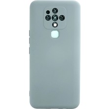 Mey Ithalat®  Tecno Camon 16 Kılıf Nano Içi Kadife Silikon - Buz Mavisi