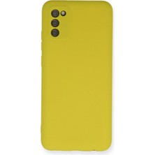Mey Ithalat®  Samsung Galaxy A02S Kılıf Nano Içi Kadife Silikon - Sarı