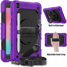 Mey Ithalat®  Samsung Galaxy T290 Tab A 8 Kılıf Pars Tablet Kapak - Mor