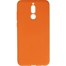 Mey Ithalat®  Huawei Mate 10 Lite Kılıf Nano Içi Kadife Silikon - Turuncu