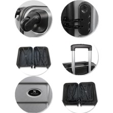 My Valice Ruby ABS Büyük Boy Valiz Siyah, Teleskopik Sap ve Şifreli Kilit Özellikleriyle