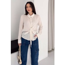 Noa Noa Bağlamalı Keten Gömlek