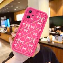 HONTINGA Redmi Note 12 5G ile Uyumlu Kılıfı Düşüme önleyici Basitlik Anti Düşme Kamera Korumali şirin küçük fiyonk Desen Gül Kırmızı Yumuşak Silikon Telefon Kılıfı Kadın ve erkek için uygundur K8-0071